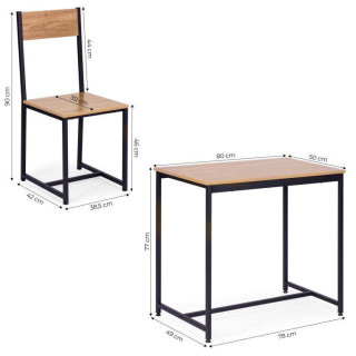 Zostava kovových stoličiek a stola