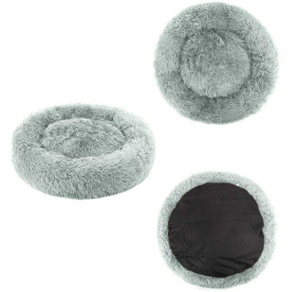Univerzálny plyšový pelech pre psov a mačky, 80 cm - svetlošedá
