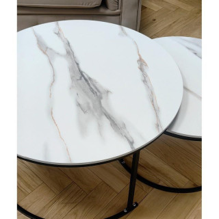 Sada okrúhlych konferenčných stolíkov 2v1