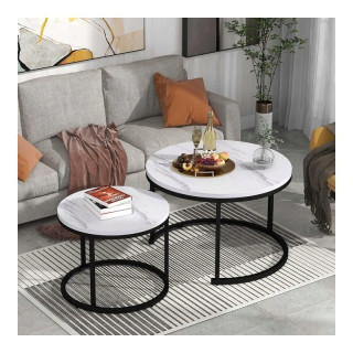 Sada okrúhlych konferenčných stolíkov 2v1