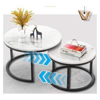 Sada okrúhlych konferenčných stolíkov 2v1