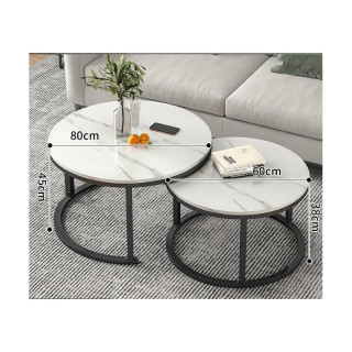 Sada okrúhlych konferenčných stolíkov 2v1