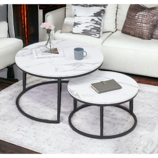 Sada okrúhlych konferenčných stolíkov 2v1