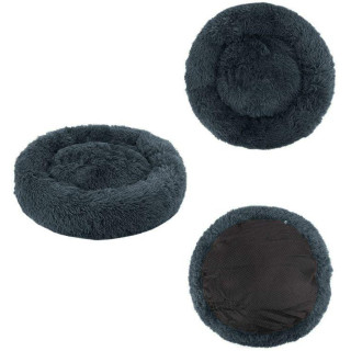 Univerzálny plyšový pelech pre psov a mačky, 60 cm - tmavošedá