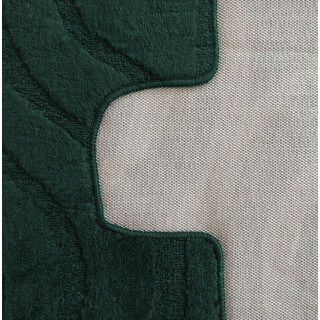 Zelená kúpeľňová a WC predložka s výrezom