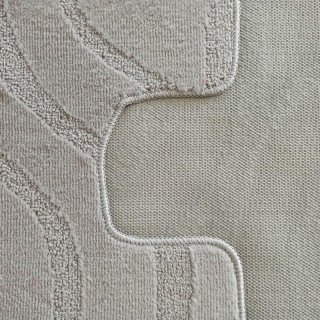 Sivá kúpeľňová a WC predložka s výrezom