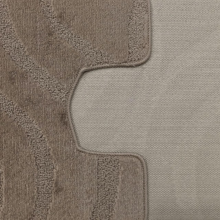 Sivá kúpeľňová a WC predložka s výrezom