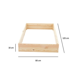 Drevený záhon na zeleninu - 120x80x18cm