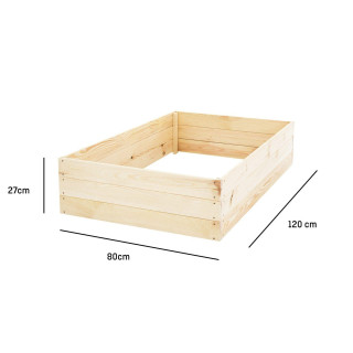 Záhradný drevený záhon - 120x80x27cm
