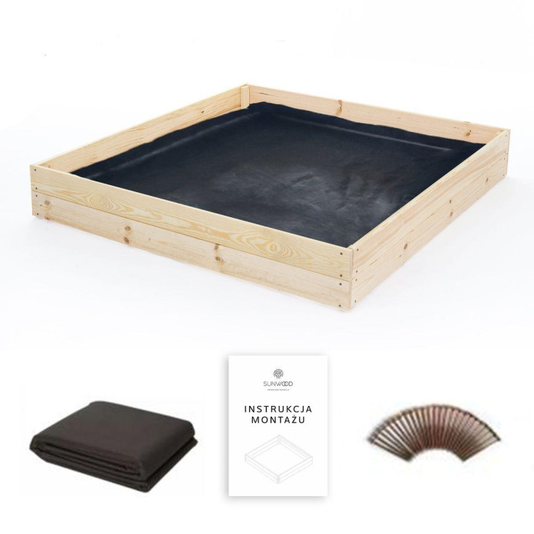 Drevený záhon na zeleninu - 120x100x18cm