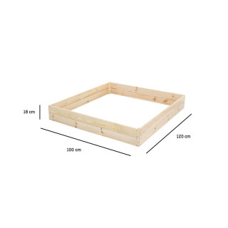 Drevený záhon na zeleninu - 120x100x18cm