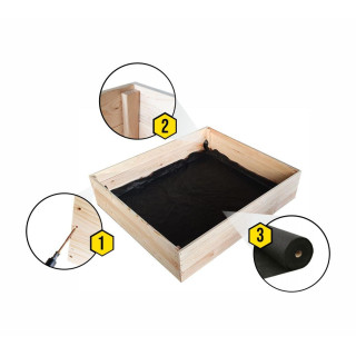 Záhradný drevený záhon na zeleninu - 120x100x27cm