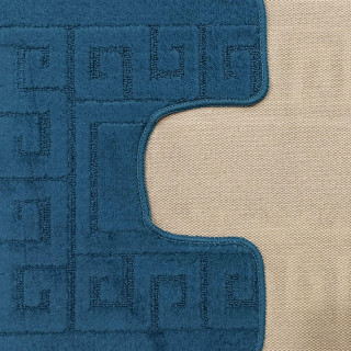 Modrá kúpeľňová a WC predložka s výrezom