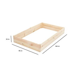 Drevený záhon na zeleninu - 140x80x18cm