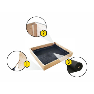 Drevený záhon na zeleninu - 240x100x27cm