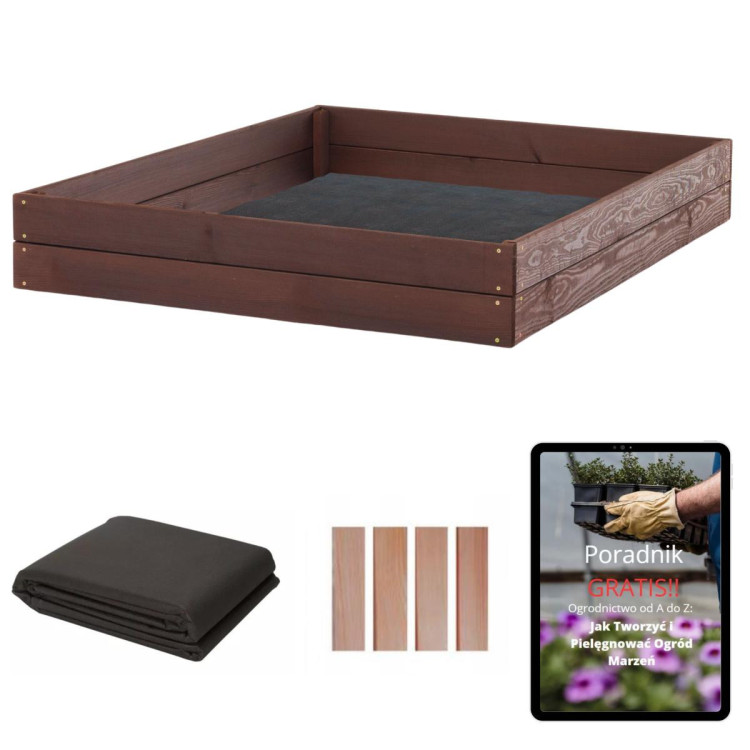 Impregnovaný drevený záhon - 120x80x18cm