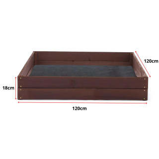 Impregnovaný záhradný záhon - 120x120x18cm