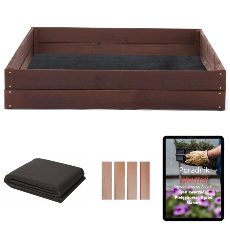 Impregnovaný drevený záhon - 140x120x18cm