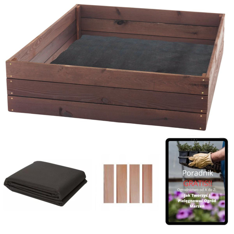 Impregnovaný drevený záhon - 120x100x27cm