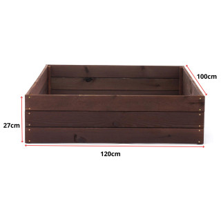 Impregnovaný drevený záhon - 120x100x27cm