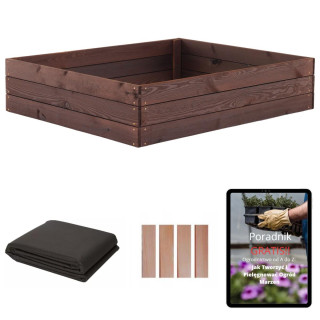 Drevený impregnovaný záhon - 120x120x27cm
