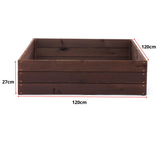 Drevený impregnovaný záhon - 120x120x27cm