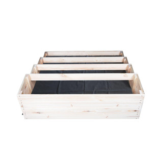 Drevený 4-poschodový záhon - 120x120x36cm
