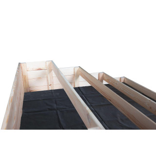 Drevený 4-poschodový záhon - 120x120x36cm