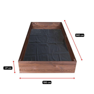 Drevený impregnovaný záhon - 240x100x27cm