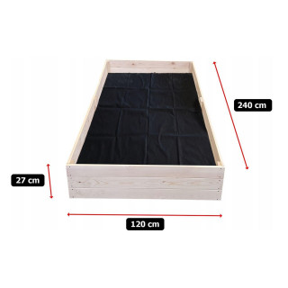Drevený záhon na zeleninu - 240x120x27cm