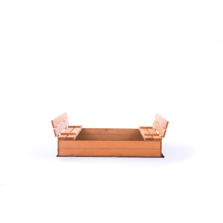 Impregnované uzatvárateľné pieskovisko s lavičkami - 120x120 cm