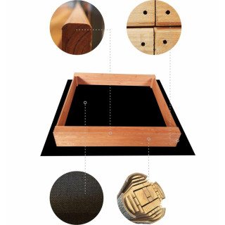 Peskovnik iz impregniranega lesa - 120x120 cm