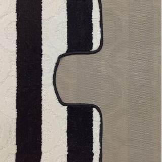 Čierno-krémová kúpeľňová zostava koberčekov