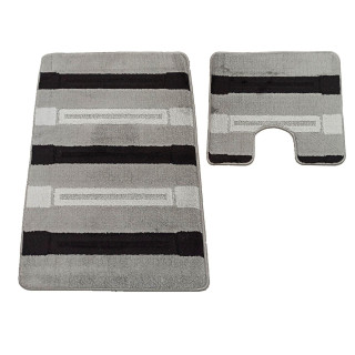 Sivá kúpeľňová zostava koberčekov