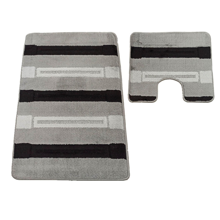 Sivá kúpeľňová zostava koberčekov