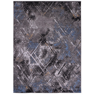 Koberec so vzorom v sivej farbe