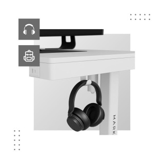 Biely elektrický stôl Mark Adler Leader 8.2