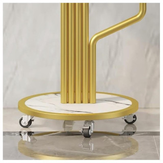 Kovový stojan na kvety v zlatej farbe