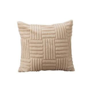 Béžová nadýchaná obliečka na vankúš