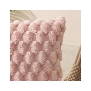 Nadýchaná ružová obliečka na vankúš s 3D vzorom