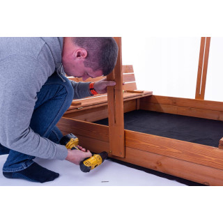 Nastaviteľná zelená strieška na pieskovisko proti slnečnému žiareniu