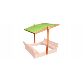 Nastaviteľná zelená strieška na pieskovisko proti slnečnému žiareniu