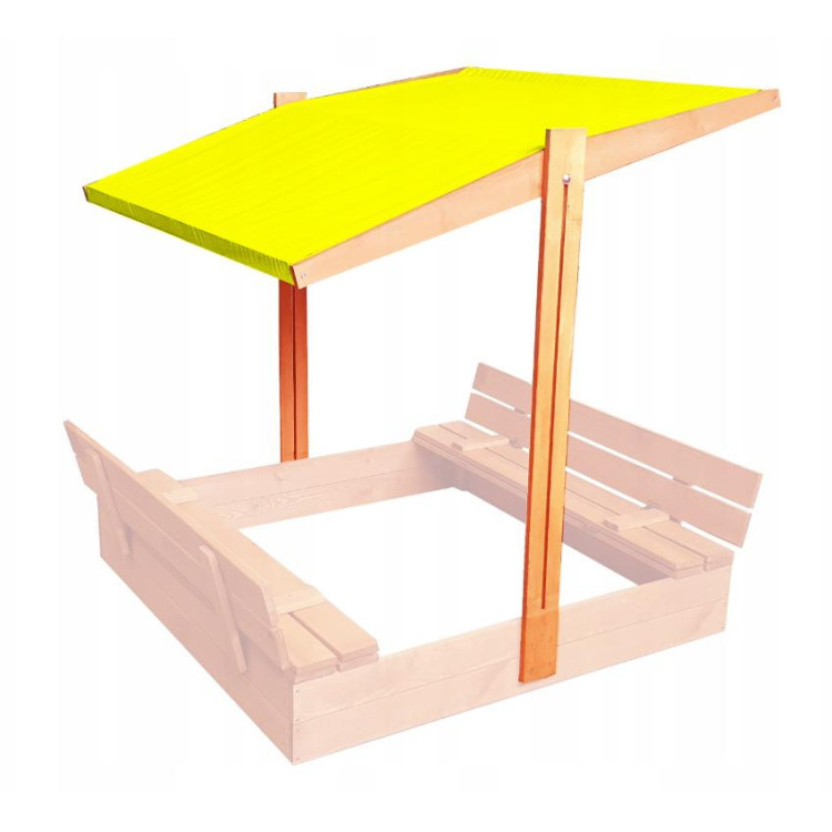 Žltá nastaviteľná strieška na pieskovisko proti slnečnému žiareniu