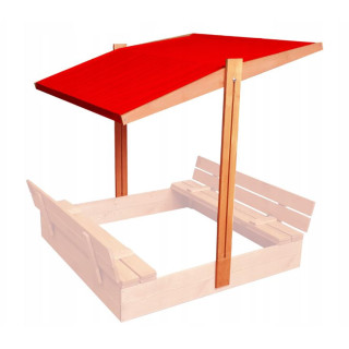 Nastaviteľná červená strieška na pieskovisko proti slnečnému žiareniu