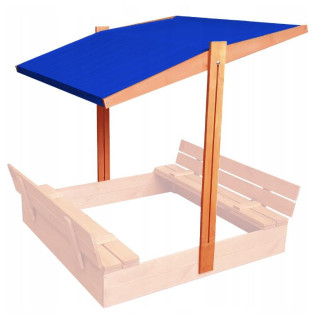 Modrá nastaviteľná strieška na pieskovisko proti slnečnému žiareniu