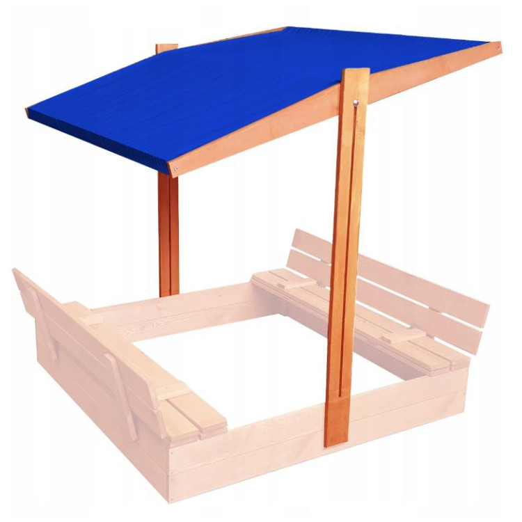 Modrá nastaviteľná strieška na pieskovisko proti slnečnému žiareniu