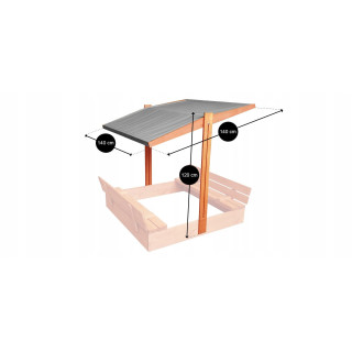 Modrá nastaviteľná strieška na pieskovisko proti slnečnému žiareniu