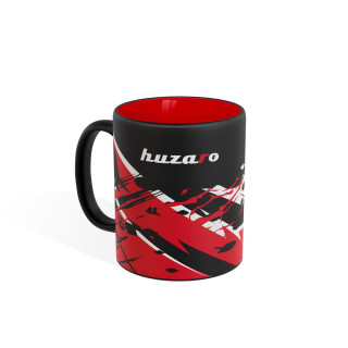 Keramický hrnček Huzaro čierno-červenej farby