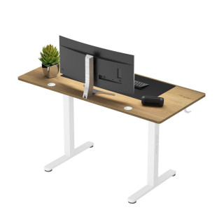 Hnedo-biely elektrický stôl Mark Adler LEADER 7.0 Craft