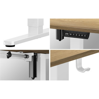 Hnedo-biely elektrický stôl Mark Adler LEADER 7.0 Craft